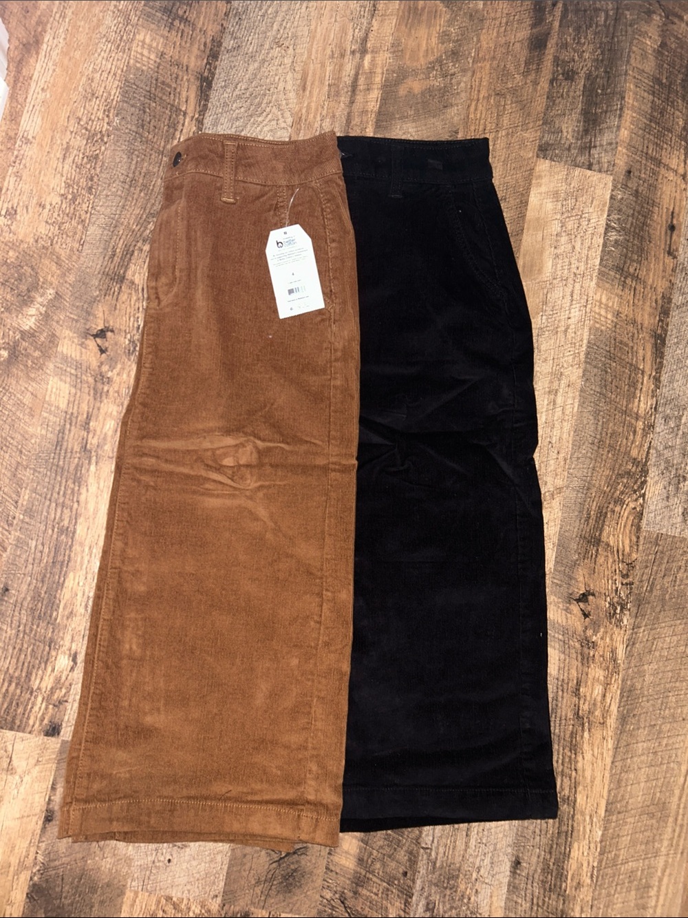 Time and Tru Corduroy A-Line Skirt in Brown and Black